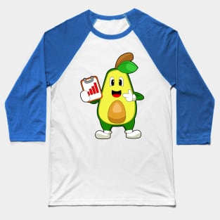 Avocado Secretary Graphic Baseball T-Shirt